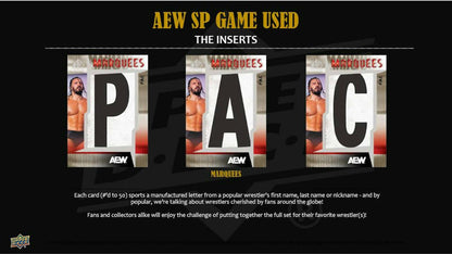 2025 Upper Deck AEW SP Game Used Wrestling Hobby Box - Columbia Hobby - Sports Card Boxes - Toploaders - Card Savers