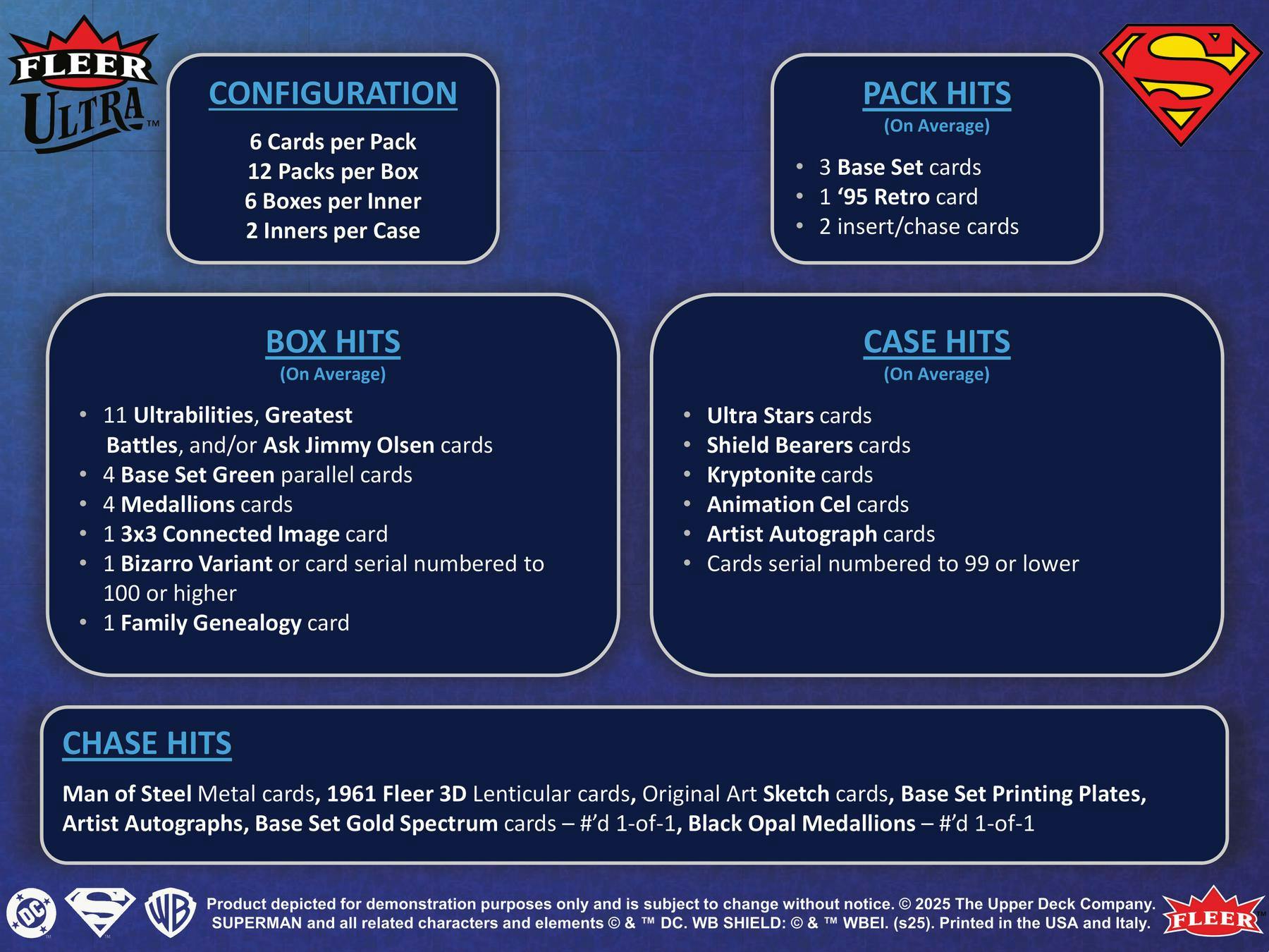 2025 Upper Deck Fleer Ultra Superman Hobby Box - Columbia Hobby - Sports Card Boxes - Toploaders - Card Savers