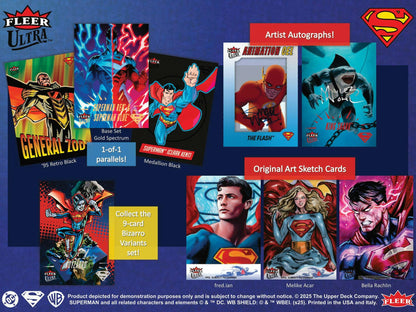 2025 Upper Deck Fleer Ultra Superman Hobby Box - Columbia Hobby - Sports Card Boxes - Toploaders - Card Savers