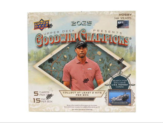 2025 Upper Deck Goodwin Champions Hobby Box

Goodwin Champions Young Guns Rookie Cards

Goodwin Champions Goudey Mini Cards

Upper Deck Goodwin Exquisite Collection Cards