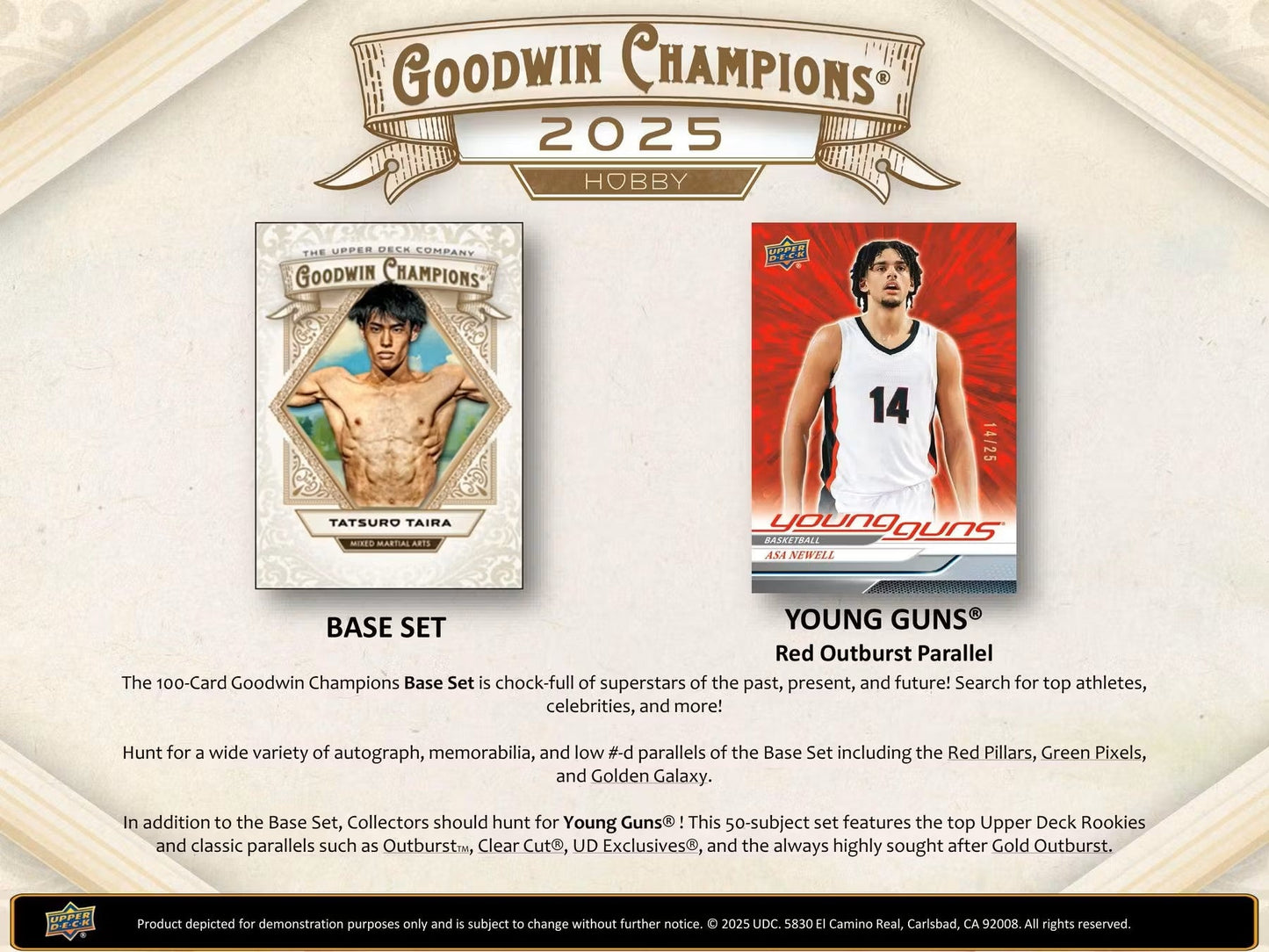 2025 Upper Deck Goodwin Champions Hobby Box - Columbia Hobby - Sports Card Boxes - Toploaders - Card Savers