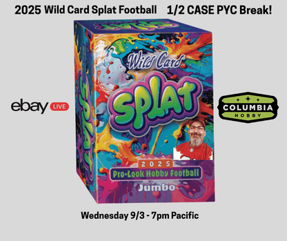 2025 Wild Card Splat Pro - Look Football Hobby Box | Columbia Sports Cards - Columbia Hobby - Sports Card Boxes - Toploaders - Card Savers