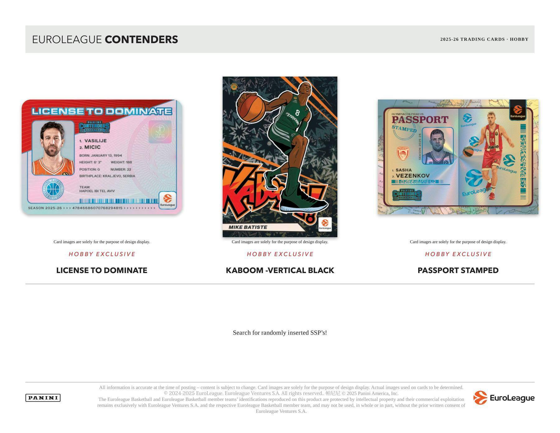 2025/26 Panini Contenders EuroLeague Basketball Hobby Box | Columbia Sports Cards - Columbia Hobby - Sports Card Boxes - Toploaders - Card Savers