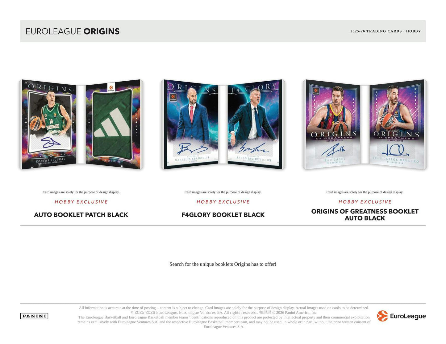 2025/26 Panini Origins EuroLeague Basketball Hobby Box | Columbia Sports Cards - Columbia Sports Cards