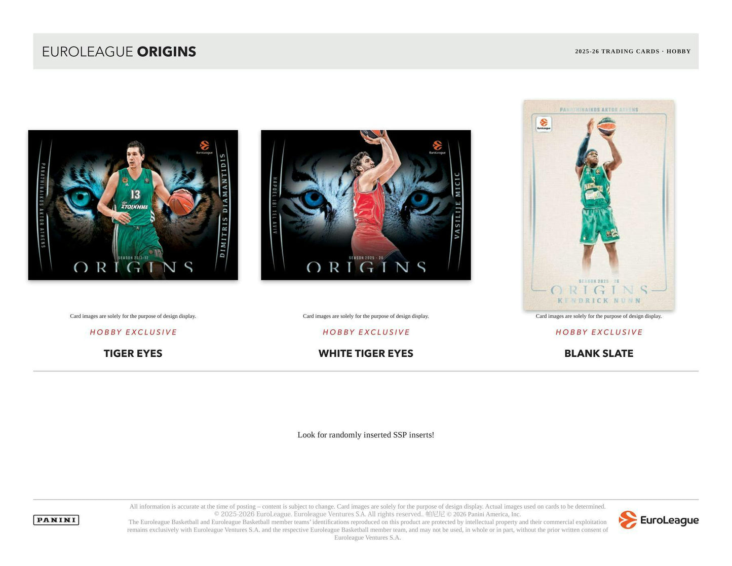 2025/26 Panini Origins EuroLeague Basketball Hobby Box | Columbia Sports Cards - Columbia Sports Cards