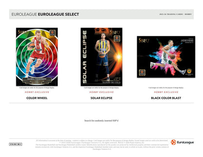 2025/26 Panini Select EuroLeague Basketball Hobby Box | Columbia Sports Cards - Columbia Hobby - Sports Card Boxes - Toploaders - Card Savers