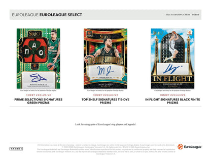 2025/26 Panini Select EuroLeague Basketball Hobby Box | Columbia Sports Cards - Columbia Hobby - Sports Card Boxes - Toploaders - Card Savers