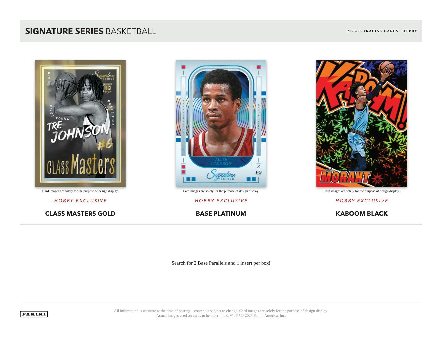 2025/26 Panini Signature Series Basketball Hobby Box | Columbia Sports Cards - Columbia Sports Cards