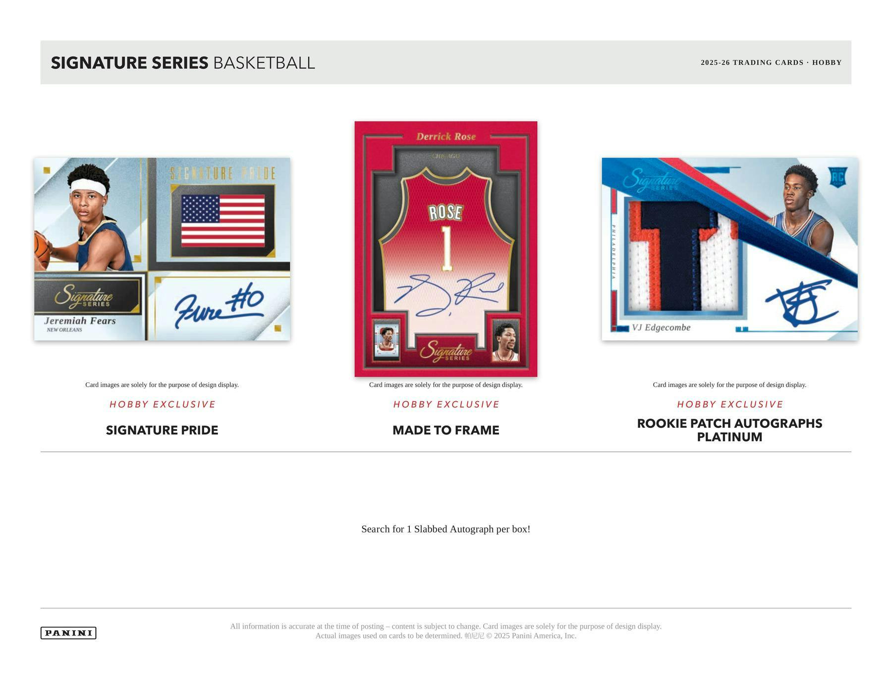 2025/26 Panini Signature Series Basketball Hobby Box | Columbia Sports Cards - Columbia Sports Cards