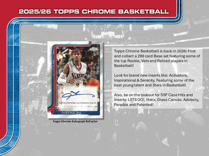 2025/26 Topps Chrome Basketball 7 - Pack Blaster Box | Columbia Sports Cards - Columbia Hobby - Sports Card Boxes - Toploaders - Card Savers