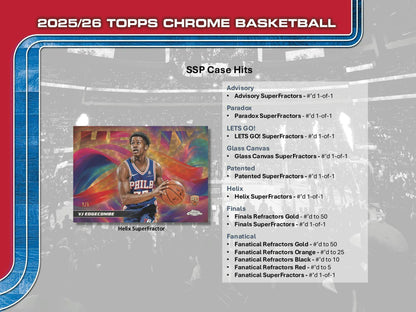 2025/26 Topps Chrome Basketball 7 - Pack Blaster Box | Columbia Sports Cards - Columbia Hobby - Sports Card Boxes - Toploaders - Card Savers