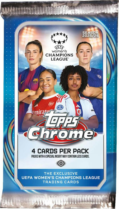 2025/26 Topps Chrome Women's UEFA Champions League Soccer Hobby Box | Columbia Sports Cards - Columbia Sports Cards