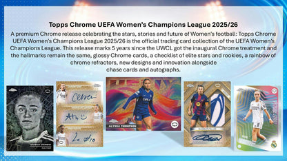 2025/26 Topps Chrome Women's UEFA Champions League Soccer Hobby Box | Columbia Sports Cards - Columbia Sports Cards