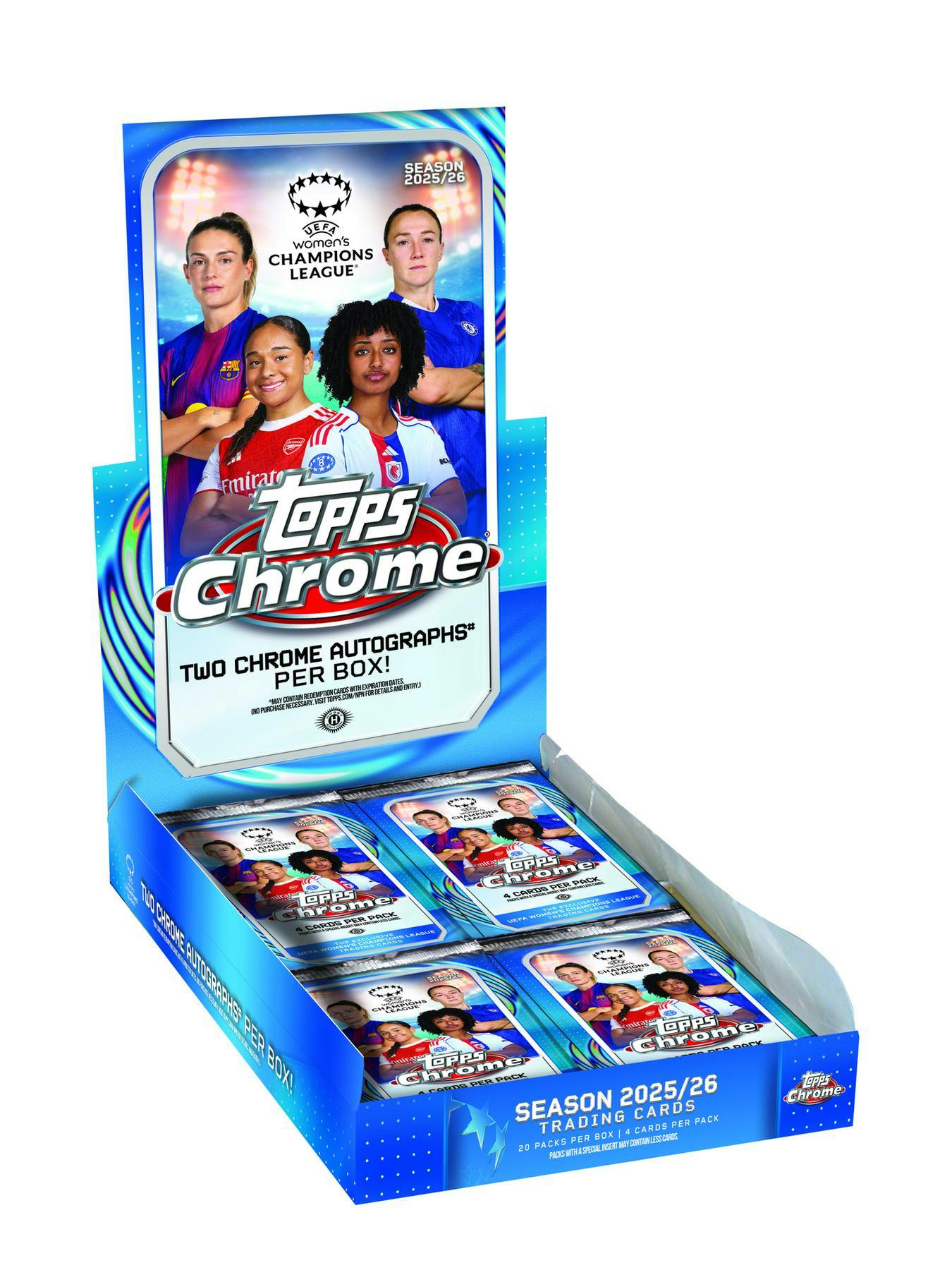 2025/26 Topps Chrome Women's UEFA Champions League Soccer Hobby Box | Columbia Sports Cards - Columbia Sports Cards