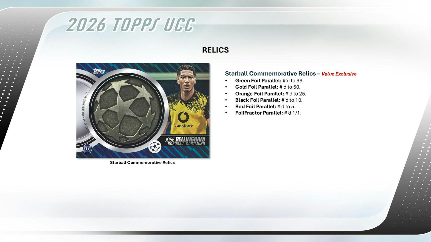 2025/26 Topps UEFA Club Competitions Soccer 7 - Pack Blaster Box | Columbia Sports Cards - Columbia Hobby - Sports Card Boxes - Toploaders - Card Savers