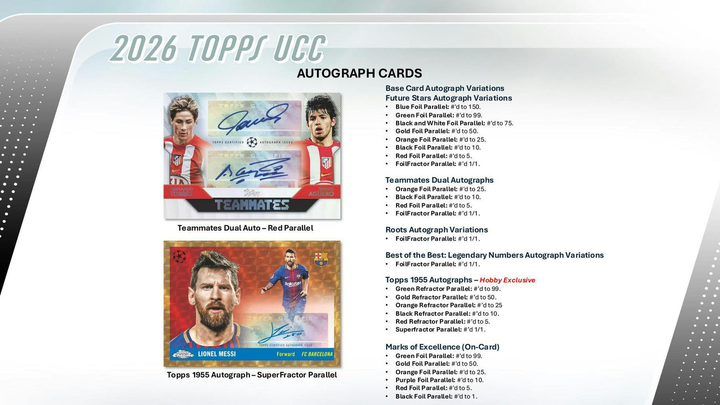 2025/26 Topps UEFA Club Competitions Soccer Hobby Box | Columbia Sports Cards - Columbia Hobby - Sports Card Boxes - Toploaders - Card Savers