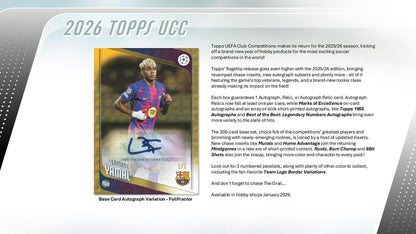 2025/26 Topps UEFA Club Competitions Soccer Hobby Box | Columbia Sports Cards - Columbia Hobby - Sports Card Boxes - Toploaders - Card Savers