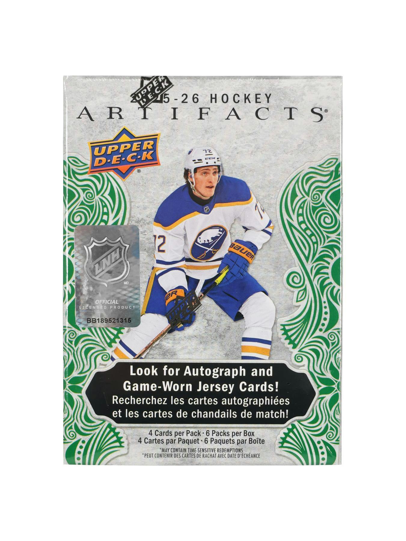 2025/26 Upper Deck Artifacts Hockey 6 - Pack Blaster Box | Columbia Sports Cards - Columbia Sports Cards
