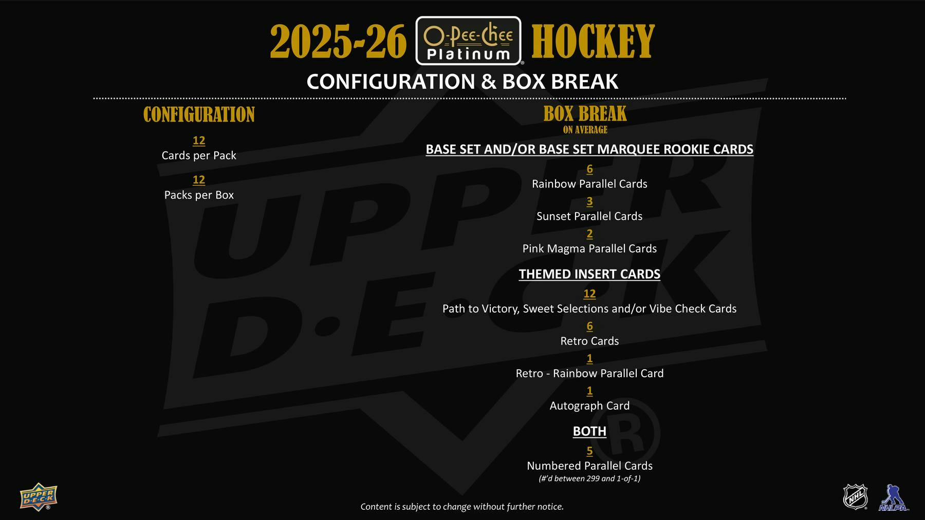 2025/26 Upper Deck O - Pee - Chee Platinum Hockey Hobby Box - Columbia Hobby - Sports Card Boxes - Toploaders - Card Savers