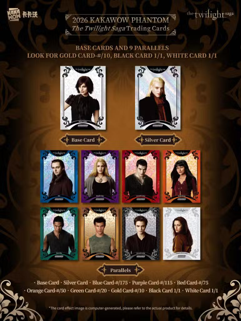 2026 KAKAWOW PHANTOM The Twilight Saga Trading Cards Box | Columbia Sports Cards | Columbia Hobby - Sports Card Boxes - Toploaders - Card Savers.