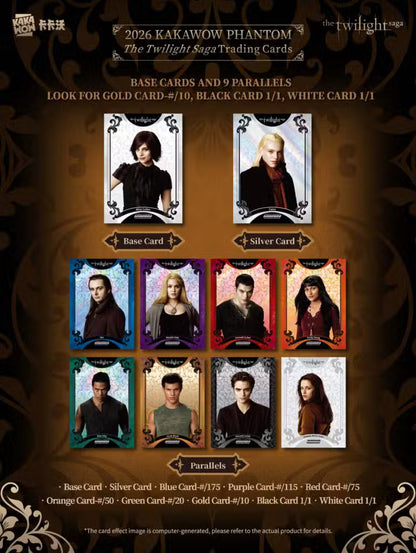 2026 KAKAWOW PHANTOM The Twilight Saga Trading Cards Box | Columbia Sports Cards | Columbia Hobby - Sports Card Boxes - Toploaders - Card Savers.