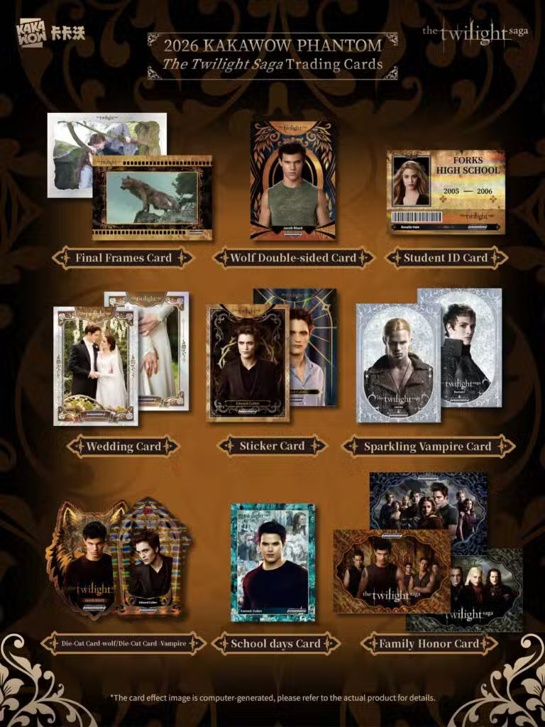 2026 KAKAWOW PHANTOM The Twilight Saga Trading Cards Box | Columbia Sports Cards | Columbia Hobby - Sports Card Boxes - Toploaders - Card Savers.