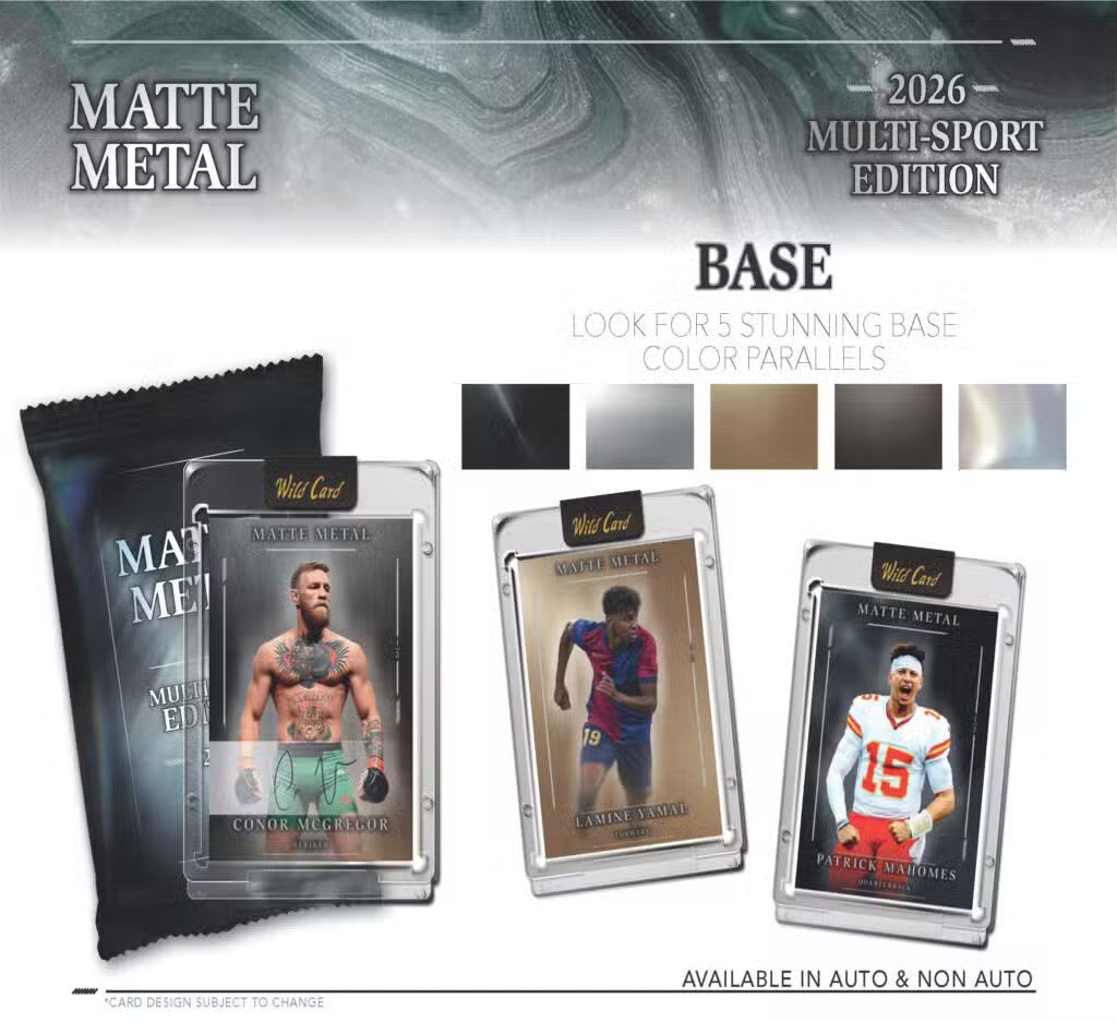 2026 Wild Card Matte Metal Multi-Sport Edition Hobby Box | Columbia Sports Cards | Columbia Hobby - Sports Card Boxes - Toploaders - Card Savers.