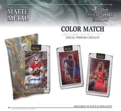 2026 Wild Card Matte Metal Multi-Sport Edition Hobby Box | Columbia Sports Cards | Columbia Hobby - Sports Card Boxes - Toploaders - Card Savers.