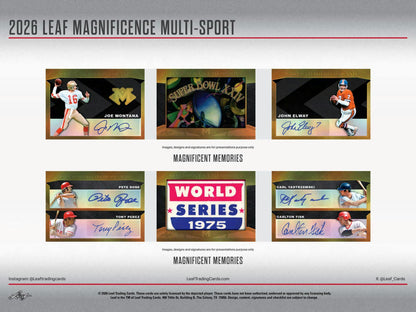 2026 Leaf Magnificence Multi - Sport Hobby Box | Columbia Sports Cards - Columbia Hobby - Sports Card Boxes - Toploaders - Card Savers