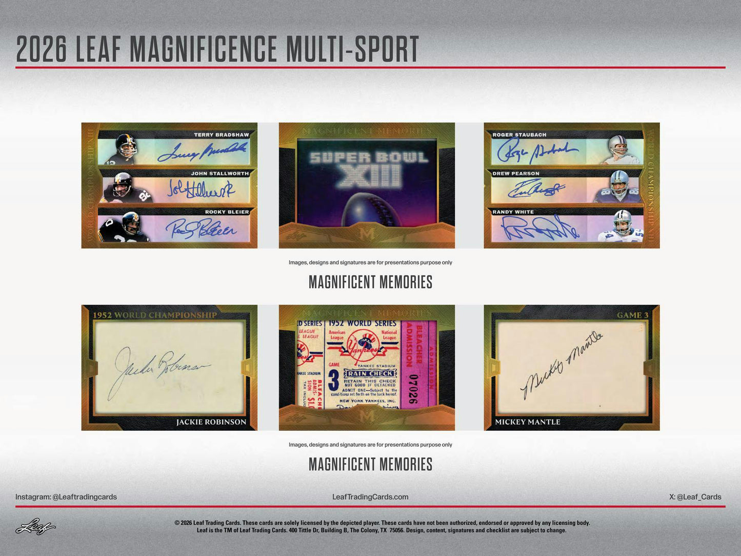2026 Leaf Magnificence Multi - Sport Hobby Box | Columbia Sports Cards - Columbia Hobby - Sports Card Boxes - Toploaders - Card Savers