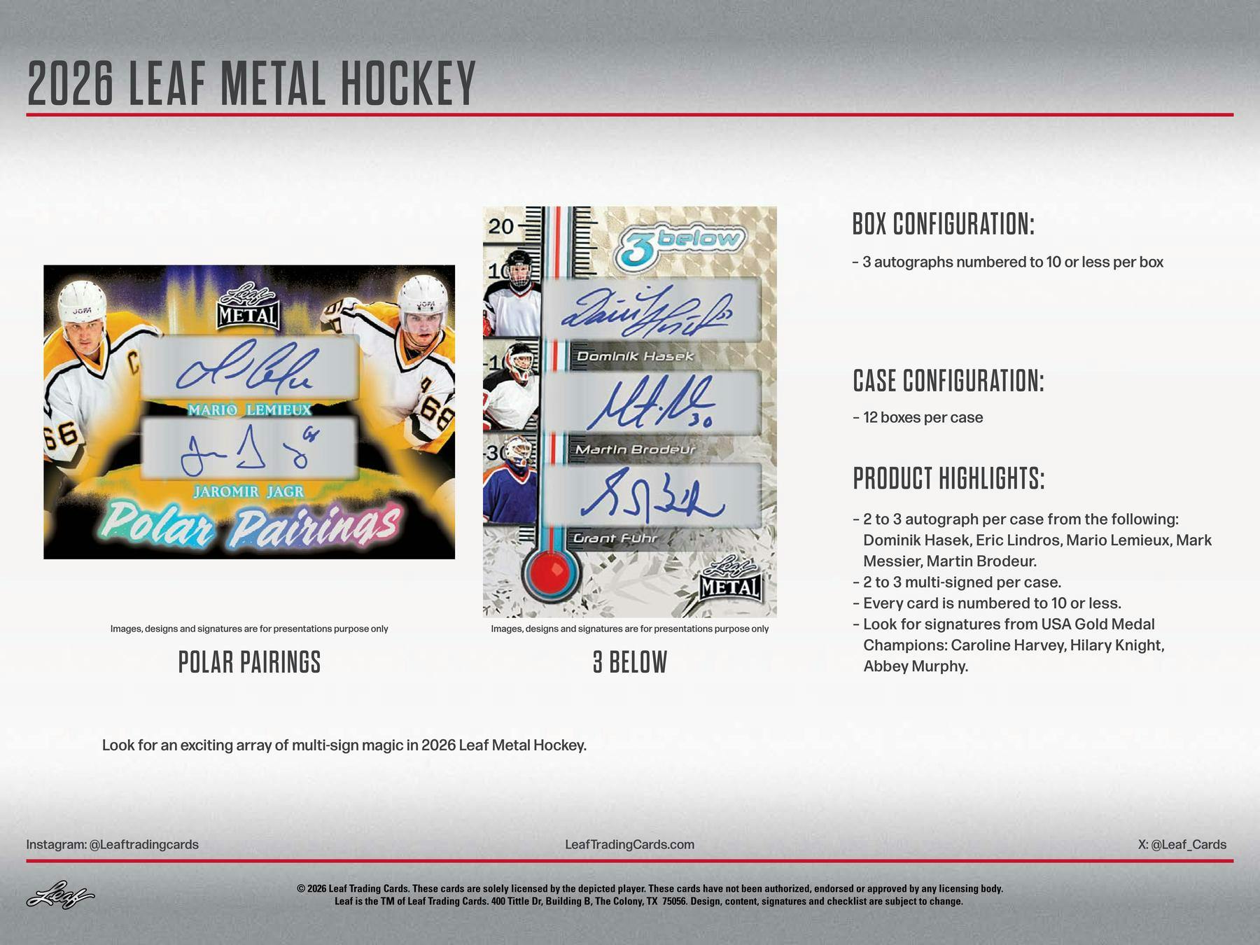 2026 Leaf Metal Hockey Hobby Box | Columbia Sports Cards - Columbia Sports Cards