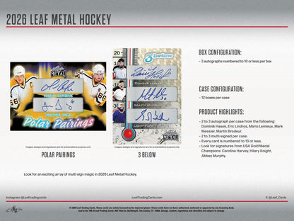2026 Leaf Metal Hockey Hobby Box | Columbia Sports Cards - Columbia Sports Cards