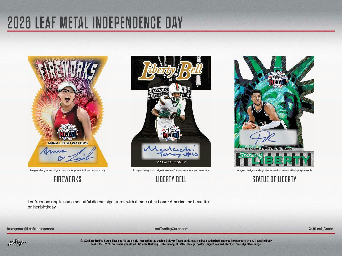 2026 Leaf Metal Independence Day Hobby Box | Columbia Sports Cards - Columbia Sports Cards