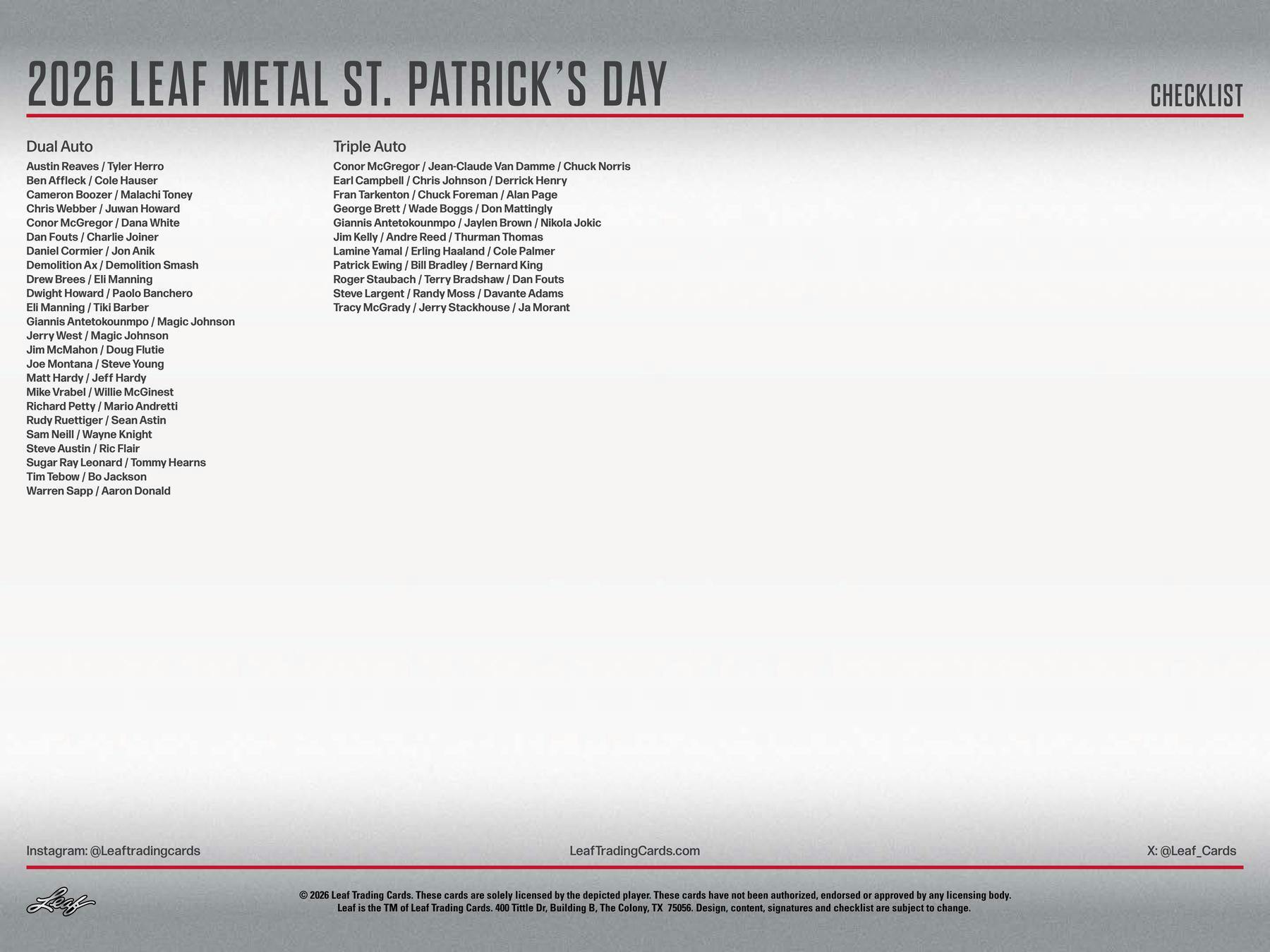 2026 Leaf Metal St. Patrick's Day Hobby Box | Columbia Sports Cards - Columbia Hobby - Sports Card Boxes - Toploaders - Card Savers