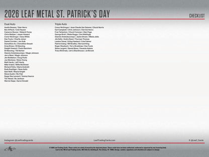 2026 Leaf Metal St. Patrick's Day Hobby Box | Columbia Sports Cards - Columbia Hobby - Sports Card Boxes - Toploaders - Card Savers