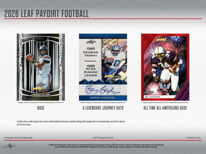 2026 Leaf Paydirt Football Hobby Jumbo Box | Columbia Sports Cards - Columbia Hobby - Sports Card Boxes - Toploaders - Card Savers