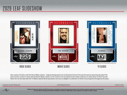 2026 Leaf Slideshow Hobby Box | Columbia Sports Cards - Columbia Hobby - Sports Card Boxes - Toploaders - Card Savers