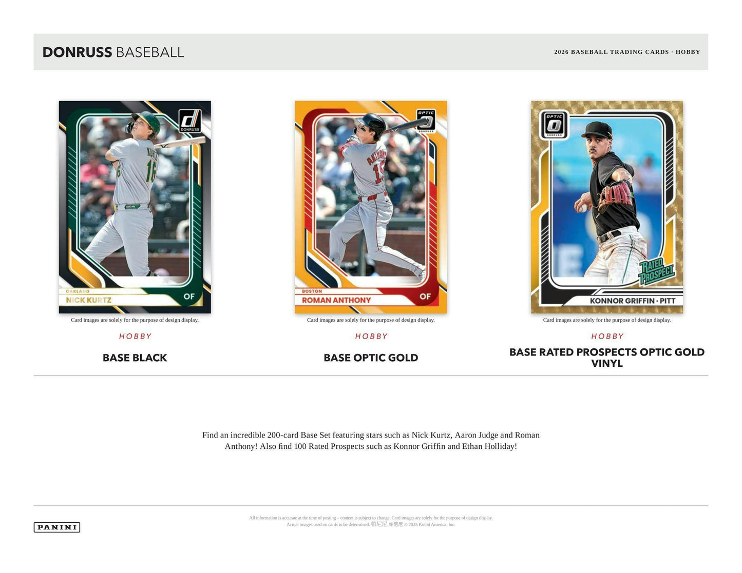2026 Panini Donruss Baseball Hobby Box | Columbia Sports Cards - Columbia Sports Cards