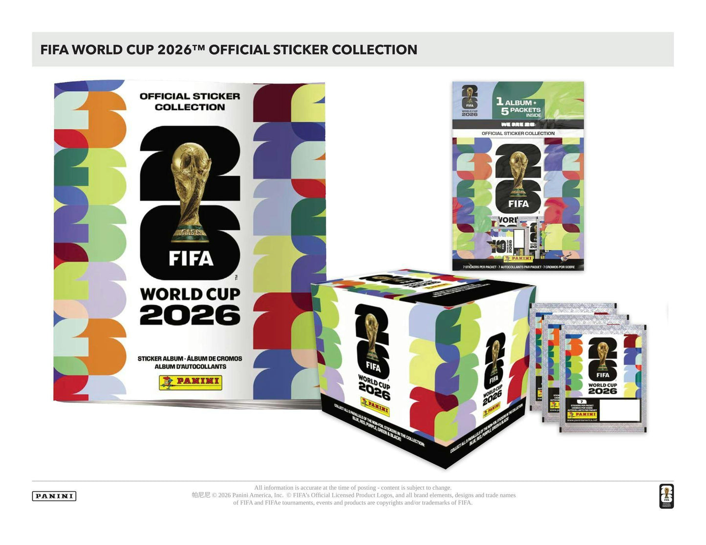 2026 Panini FIFA World Cup Soccer Sticker Box (25 Packs) – U.S. Version | Columbia Sports Cards - Columbia Hobby - Sports Card Boxes - Toploaders - Card Savers