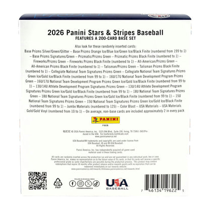 2026 Panini USA Stars & Stripes Prizm Baseball Mega Box | Columbia Sports Cards - Columbia Sports Cards