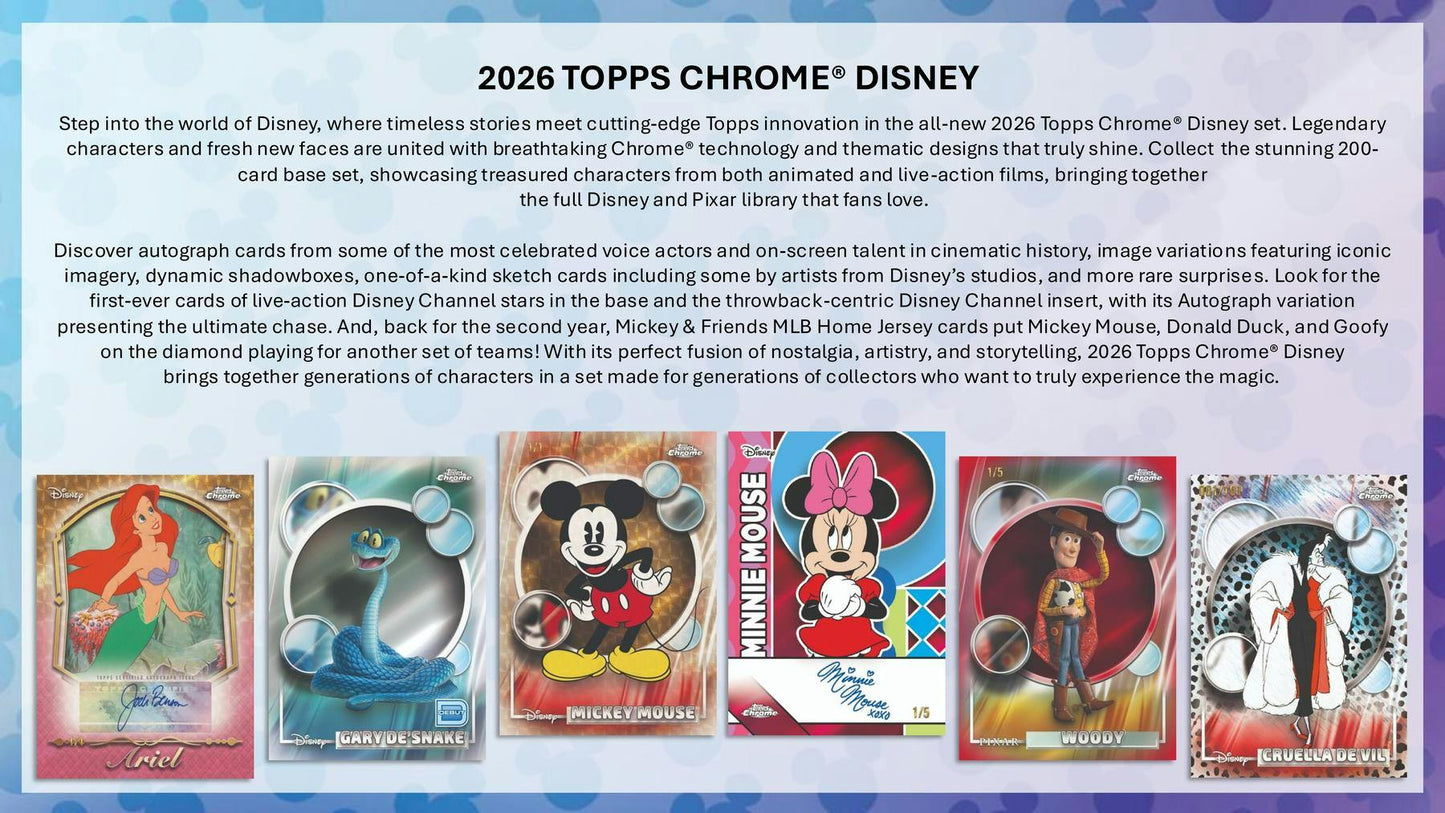 2026 Topps Chrome Disney Mega Box | Columbia Sports Cards - Columbia Sports Cards