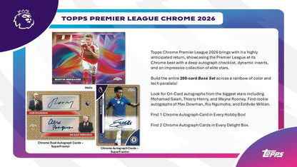 2026 Topps Chrome Premier League EPL Soccer Hobby Box | Columbia Sports Cards - Columbia Hobby - Sports Card Boxes - Toploaders - Card Savers