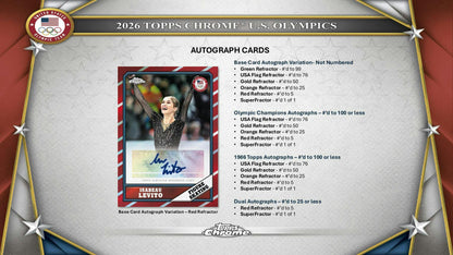 2026 Topps Chrome U.S. Olympics 7 - Pack Blaster Box | Columbia Sports Cards - Columbia Hobby - Sports Card Boxes - Toploaders - Card Savers
