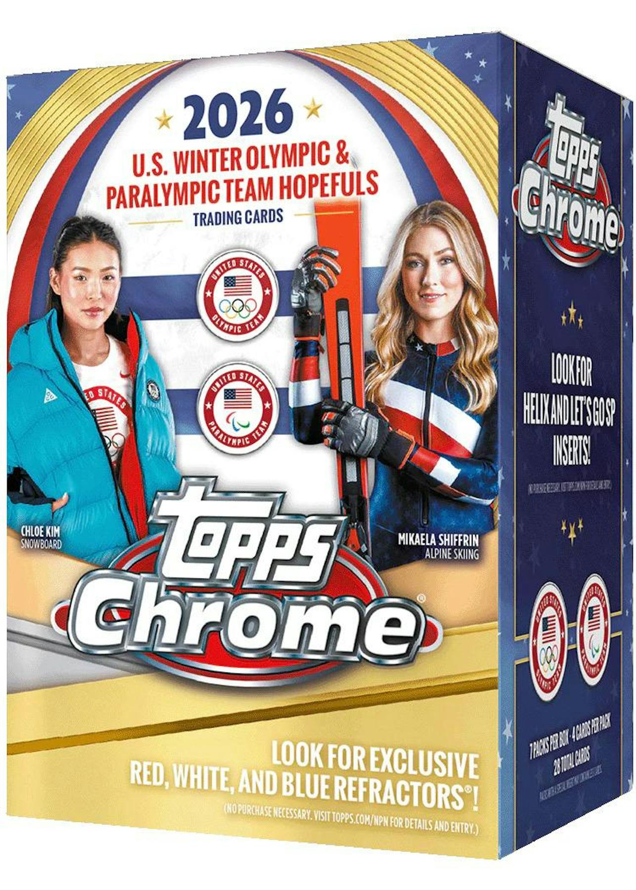 2026 Topps Chrome U.S. Olympics 7 - Pack Blaster Box | Columbia Sports Cards - Columbia Hobby - Sports Card Boxes - Toploaders - Card Savers