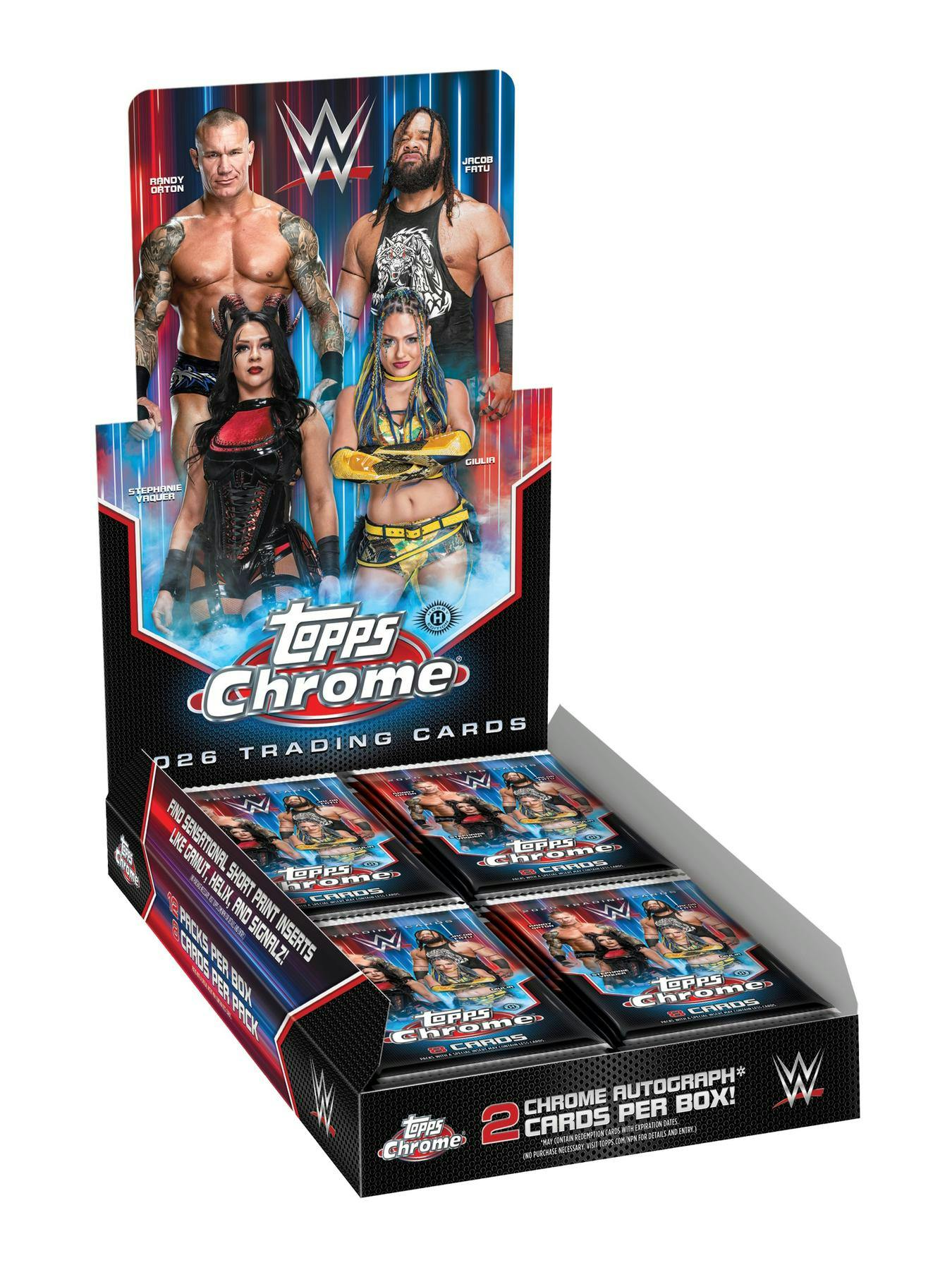 2026 Topps Chrome WWE Wrestling Hobby Box | Columbia Sports Cards - Columbia Hobby - Sports Card Boxes - Toploaders - Card Savers
