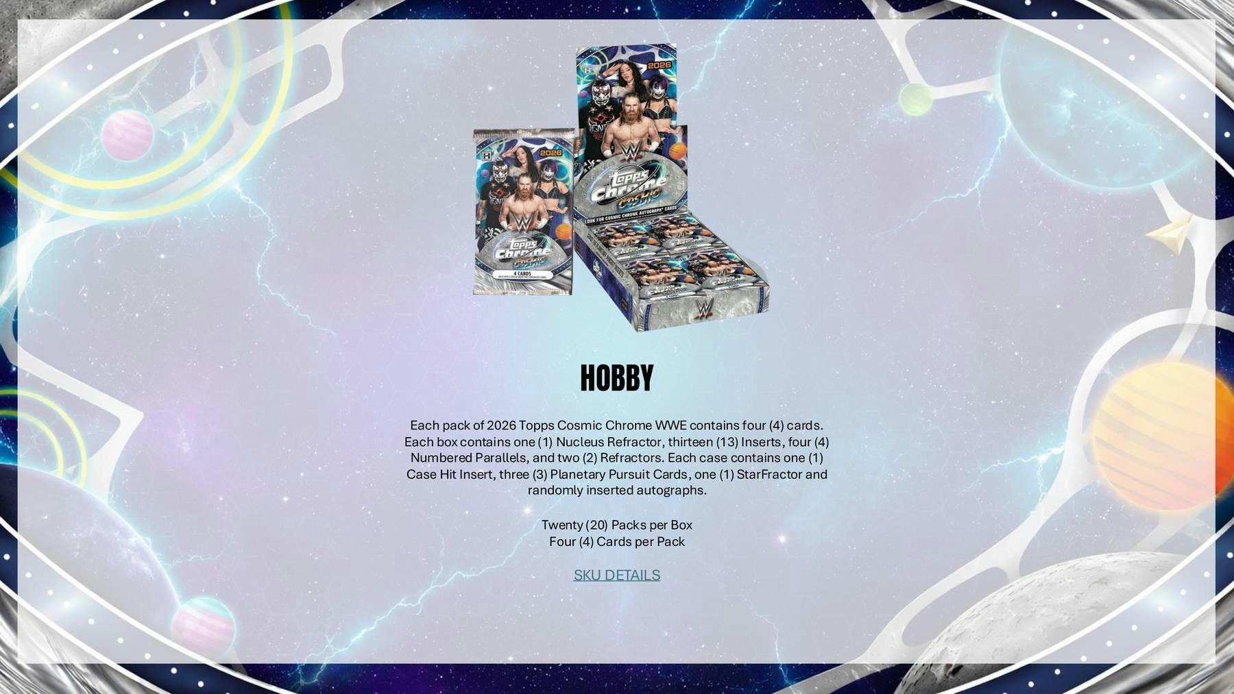 2026 Topps Cosmic Chrome WWE Wrestling Hobby Box | Columbia Sports Cards - Columbia Sports Cards
