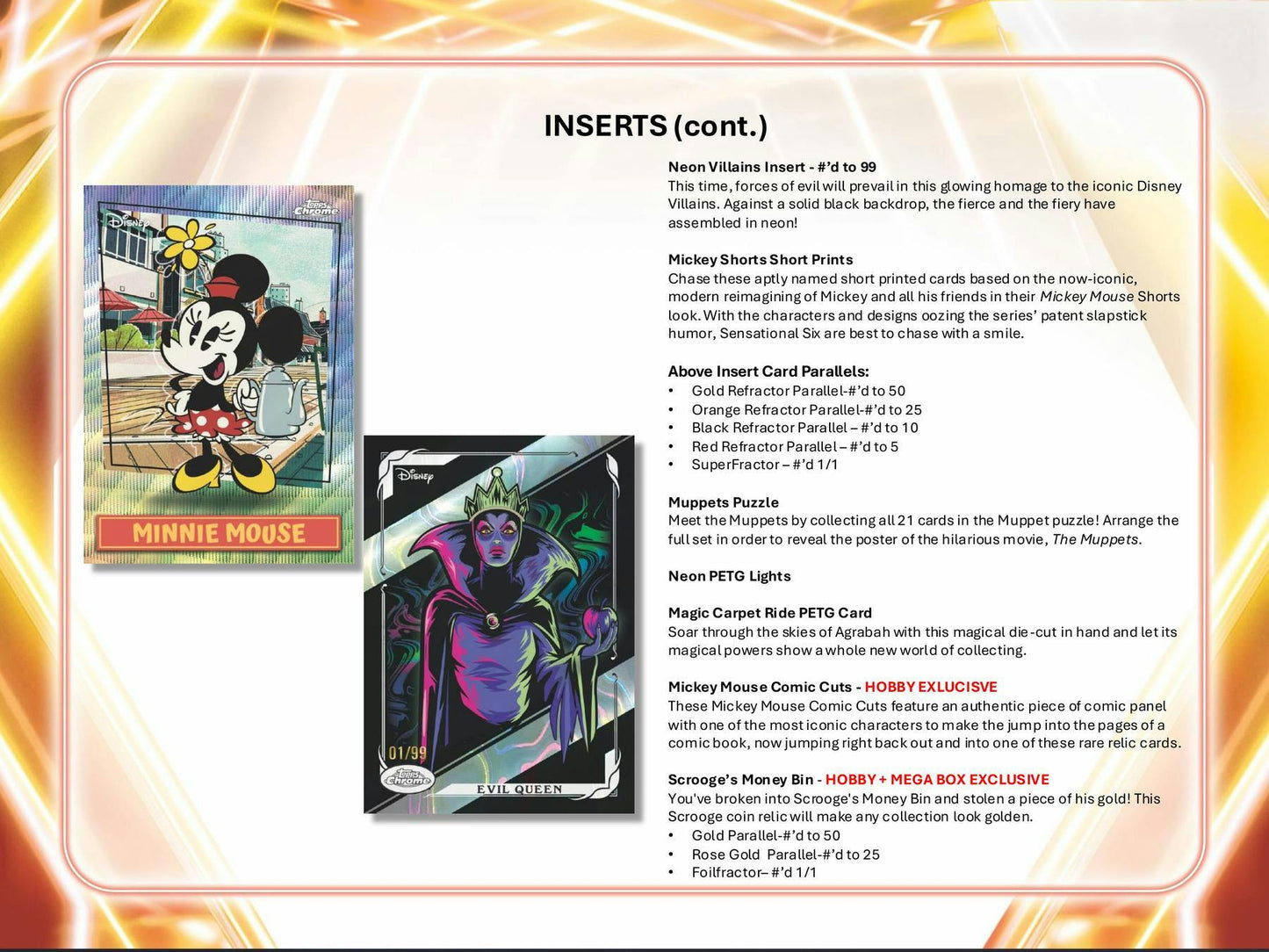 2026 Topps Disney Neon Blaster Box | Columbia Sports Cards - Columbia Hobby - Sports Card Boxes - Toploaders - Card Savers