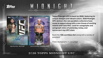 2026 Topps Midnight UFC Hobby Box | Columbia Sports Cards - Columbia Hobby - Sports Card Boxes - Toploaders - Card Savers