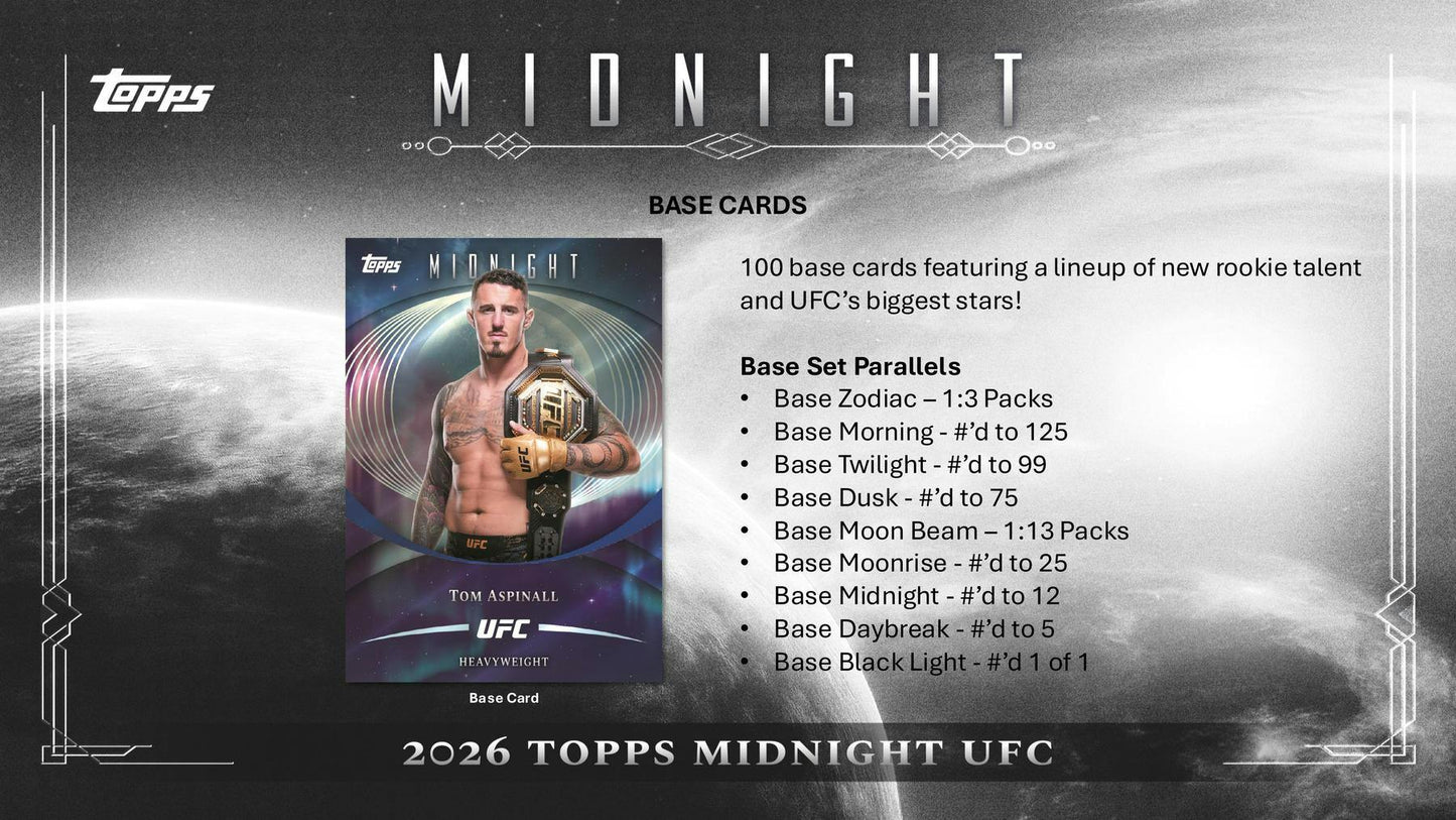 2026 Topps Midnight UFC Hobby Box | Columbia Sports Cards - Columbia Hobby - Sports Card Boxes - Toploaders - Card Savers