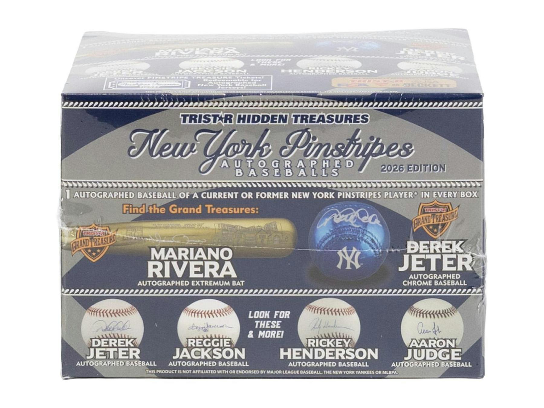 2026 TriStar Hidden Treasures New York Pinstripes Autographed Baseball Box | Columbia Sports Cards - Columbia Hobby - Sports Card Boxes - Toploaders - Card Savers